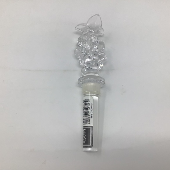 NEW Mikasa Diamond Fire Crystal Wine Coaster & Stopper Set - Picture 7 of 10